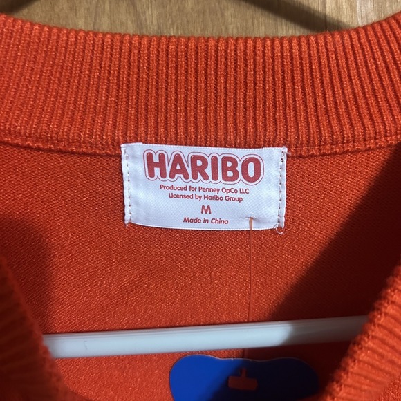 Jc Penney × Haribo Gummy Bear Candy SMILE Orange sweatshirt Sweater Womens Med - Picture 4 of 8